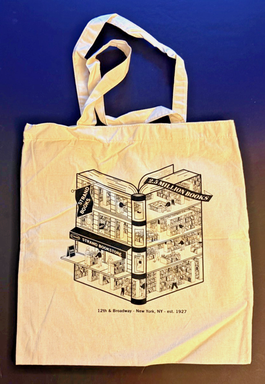 Strand Bookstore NYC Canvas Tote Bag - 18 Miles of Books - 2.5 million books